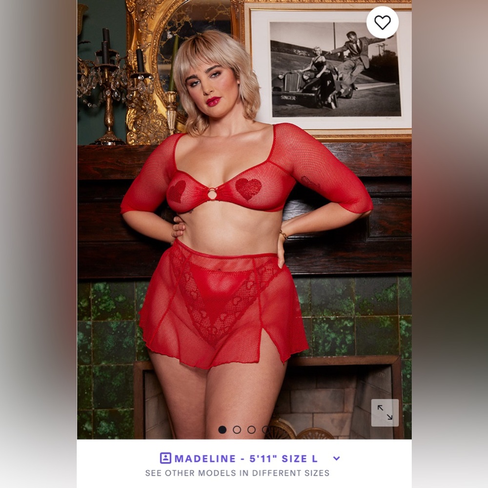 Savage X Fenty Glossy Fossy Fishnet Sleep Top for Valentine’s Day